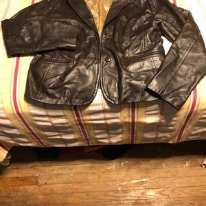 Chocolate brown leather jacket